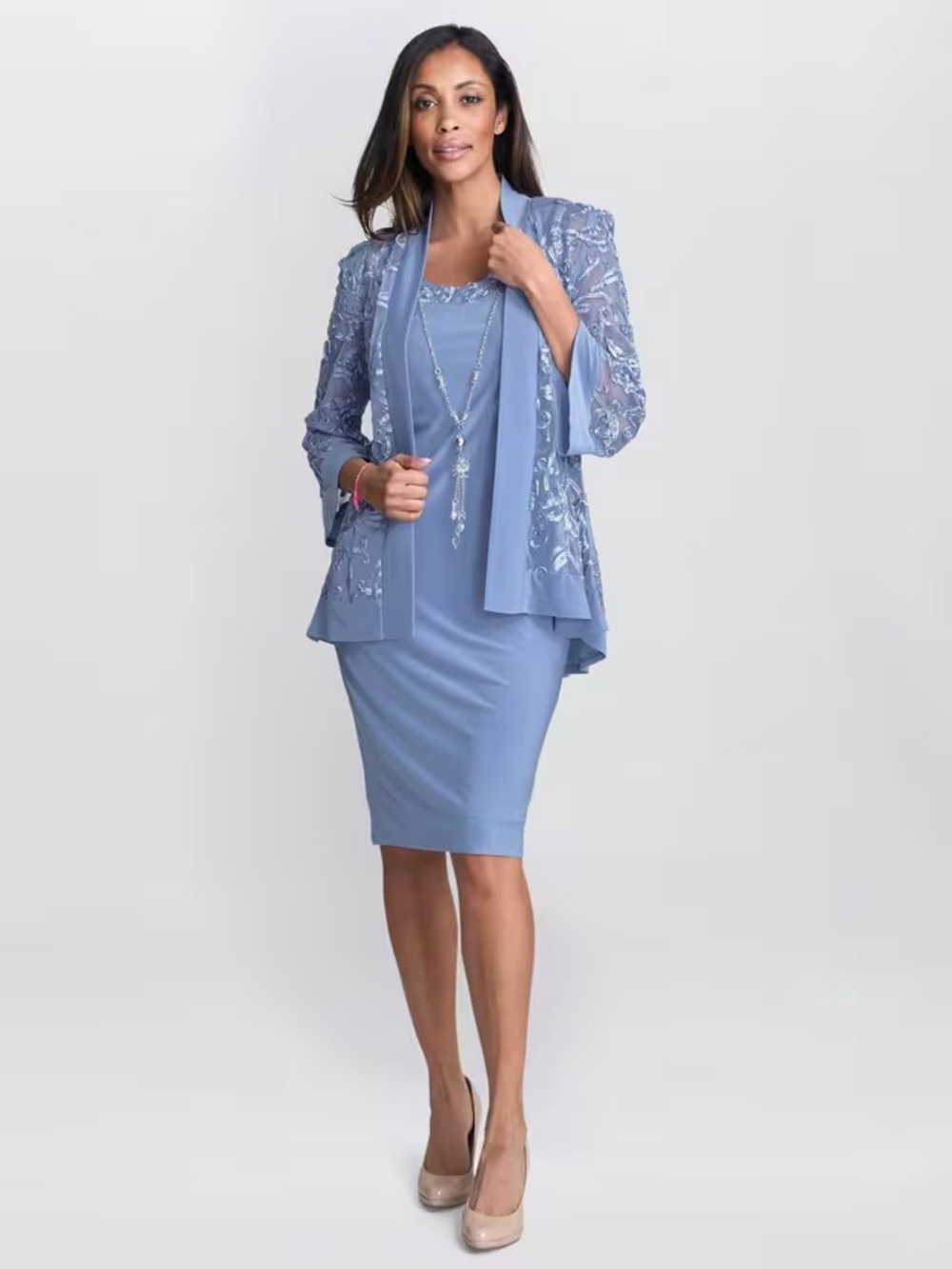 R&M Richard’s Dress And Soutache Jacket